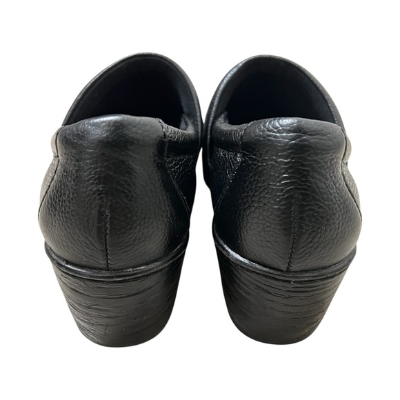 BOC Born Of Concept 8 Black Leather Slip On Comfort Chunky Platform Clog Shoes - Picture 5 of 7